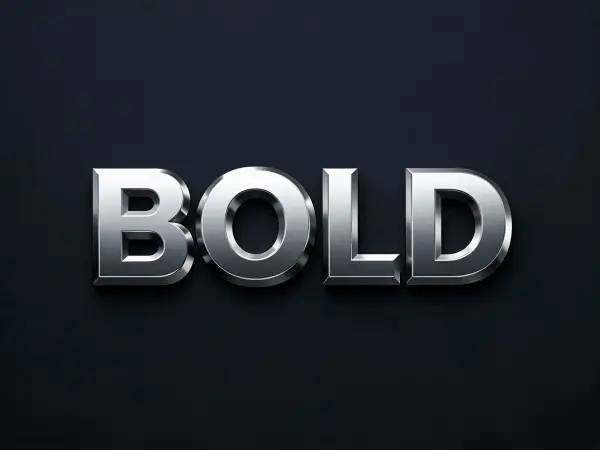 3D Beveled lettering example