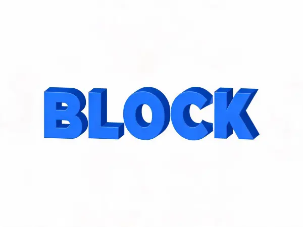 3D Block Extrude lettering example