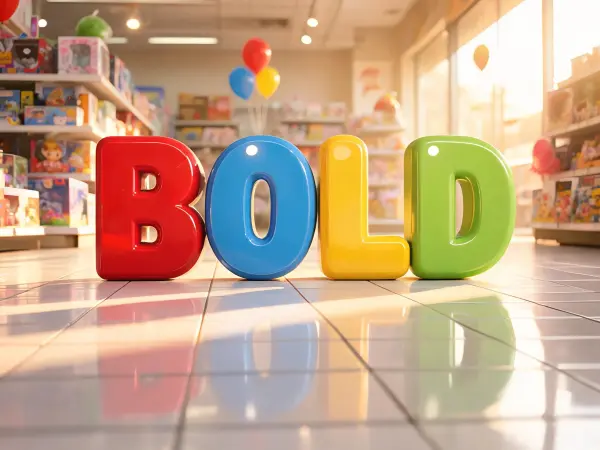 3D Bold Candy lettering example