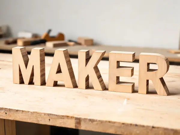 Ejemplo de lettering Capas apiladas 3D