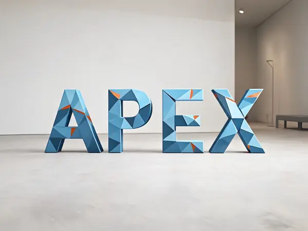 Ejemplo de lettering Low poly 3D