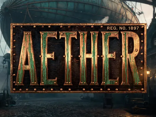 Пример леттеринга: Трафаретный дирижабль
