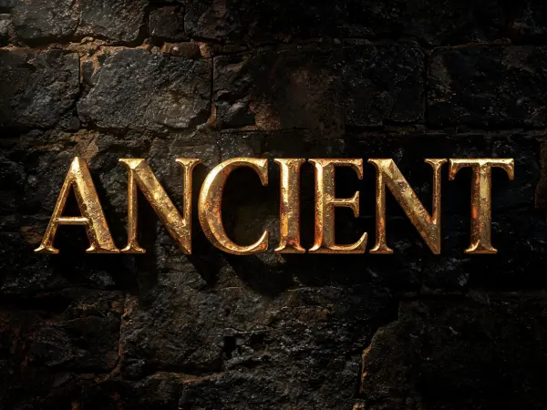 Exemple de lettrage Antique Gold
