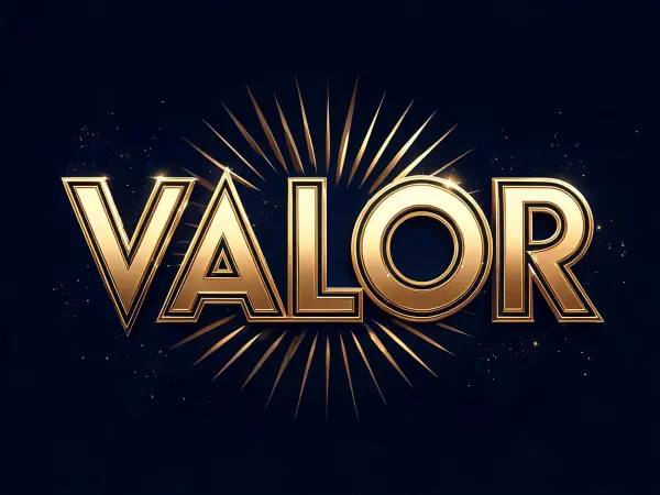 Art Deco Hero Gold lettering example