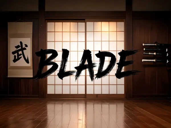 Battle Brush Shodo lettering example