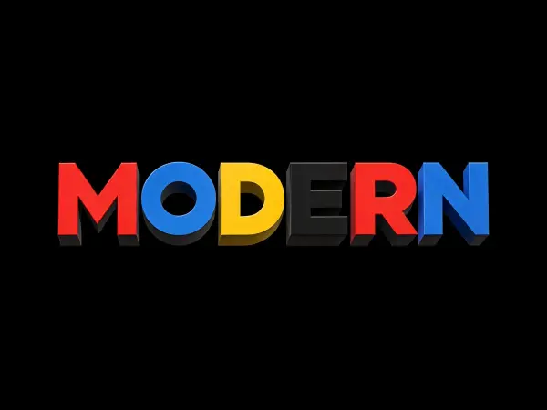 Bauhaus Primary lettering example