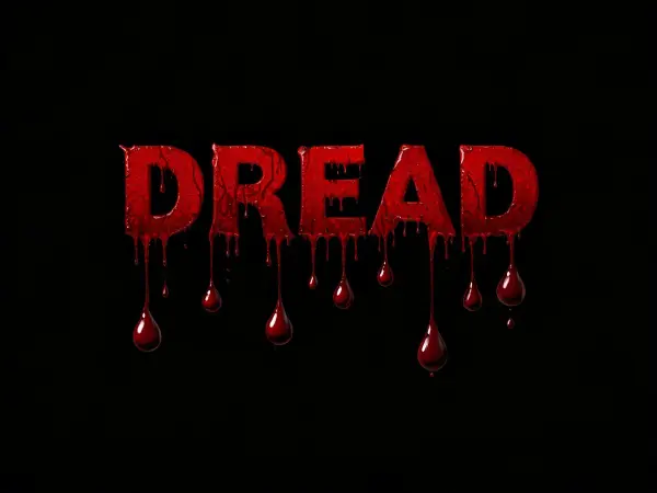 Blood Drip lettering example
