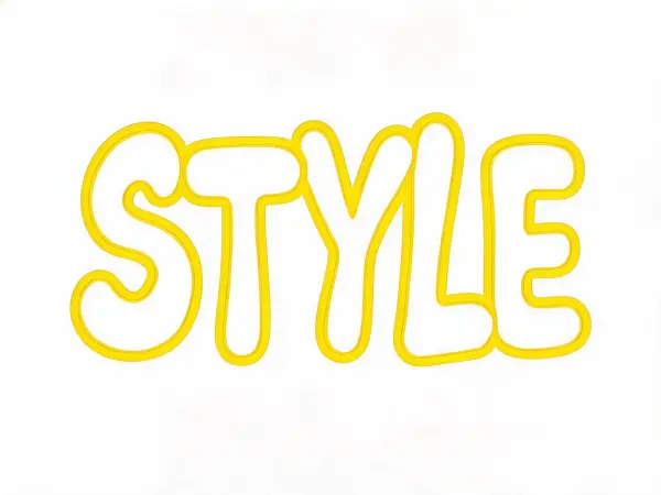 Bubble Outline lettering example