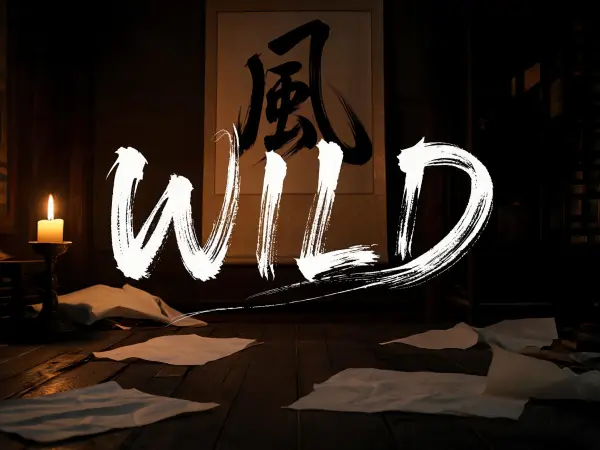Chinese Cursive lettering example