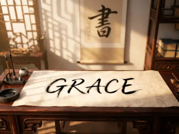 Chinese Xingshu lettering example