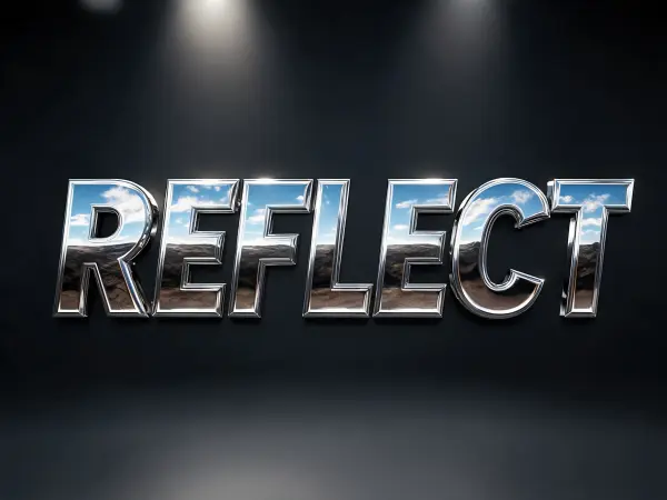 Chrome Mirror lettering example