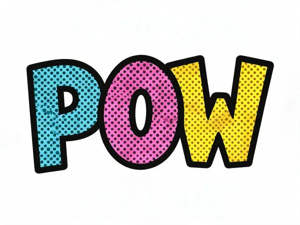 Comic Halftone lettering example