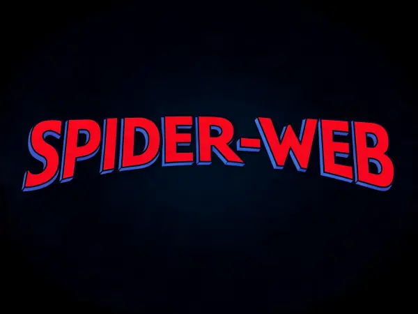 ตัวอย่างตัวอักษรประดิษฐ์ Spider-Man