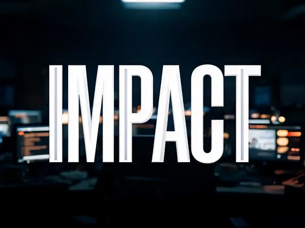 Condensed Impact lettering example