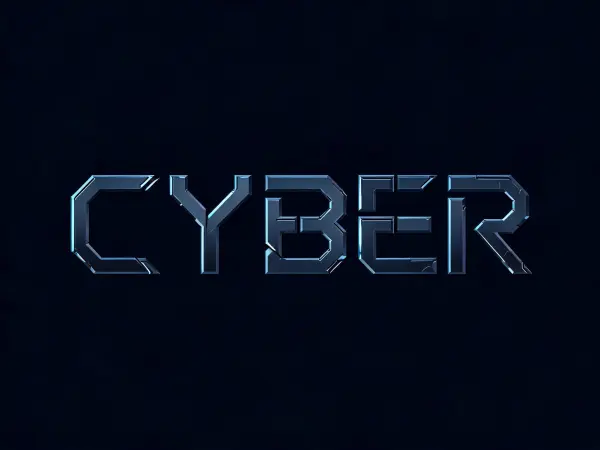 Exemple de lettrage Cyber condensé