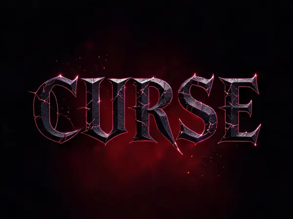 Dark Anime Title lettering example