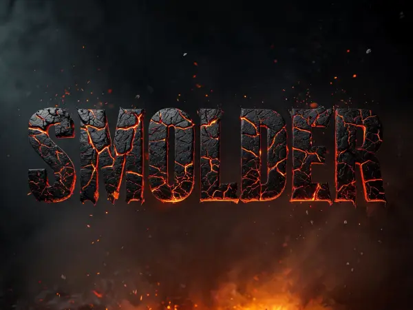 Ember & Ash lettering example