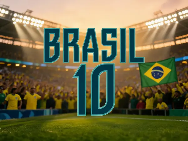 Brazil Football Sharp lettering example