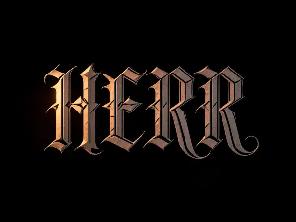 Fraktur lettering example