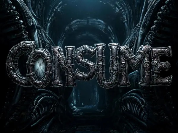 Giger Grotesque lettering example