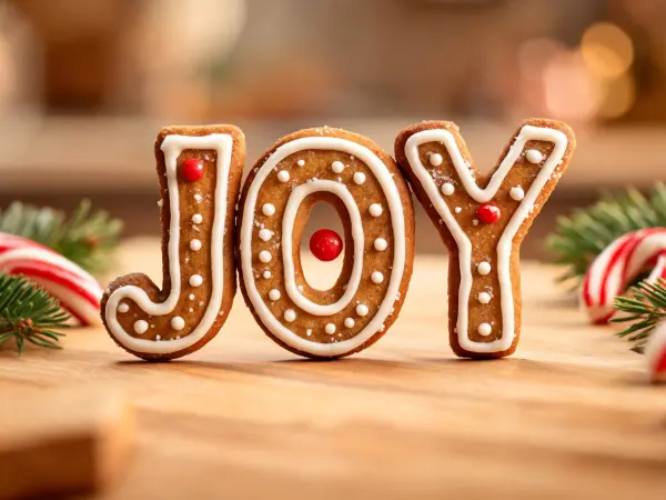 Gingerbread lettering example