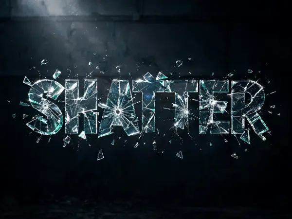 Contoh lettering Kaca Pecah