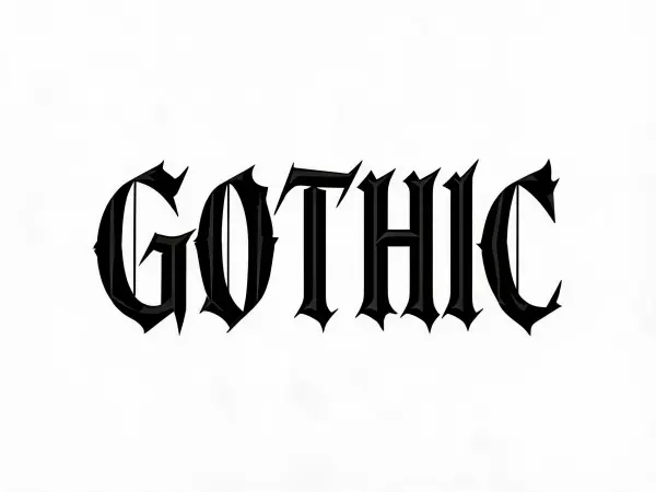 Gothic Display lettering example