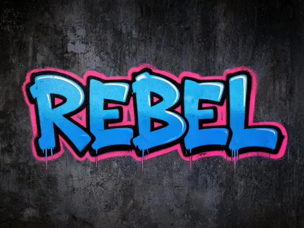 Exemple de lettrage Tag graffiti