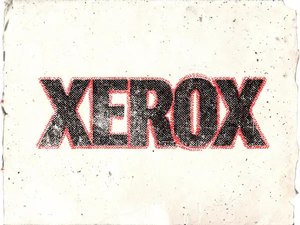 Grunge Riso Print lettering example