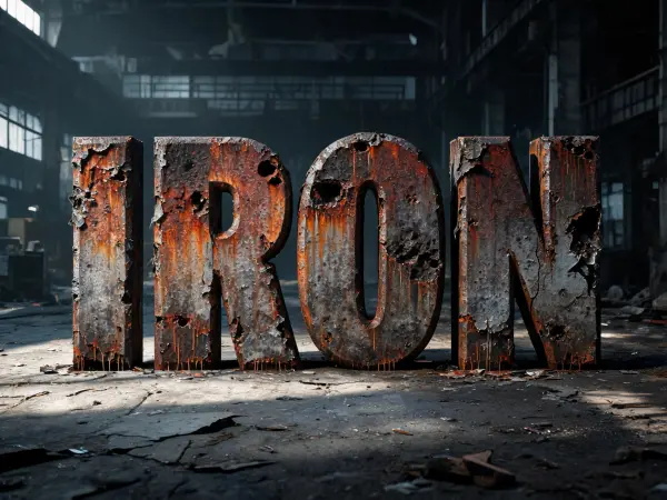 Grunge Rust lettering example