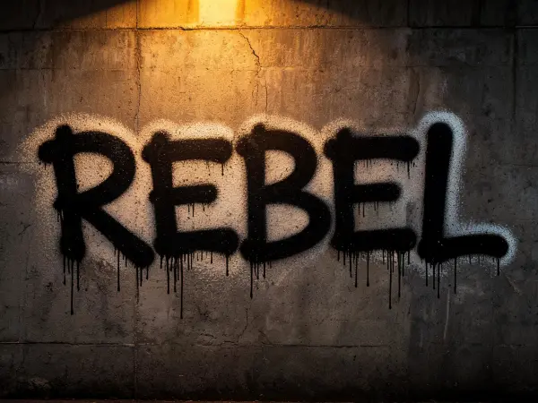 Grunge Spray lettering example