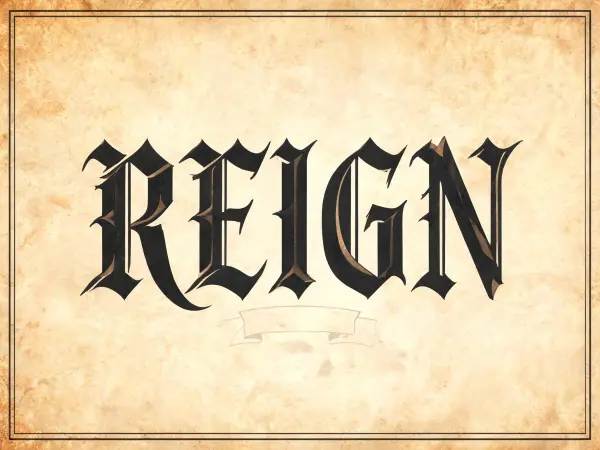 Heraldic Display lettering example