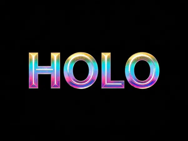 Contoh lettering Foil Holografis