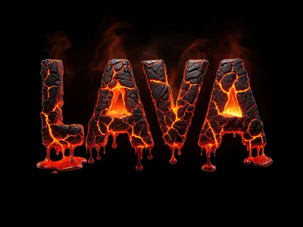 Lava Molten lettering example