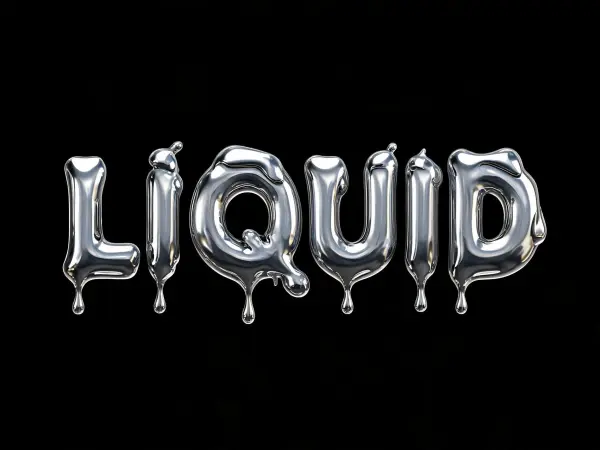 Liquid Metal lettering example