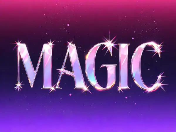 Exemple de lettrage Héroïne magique