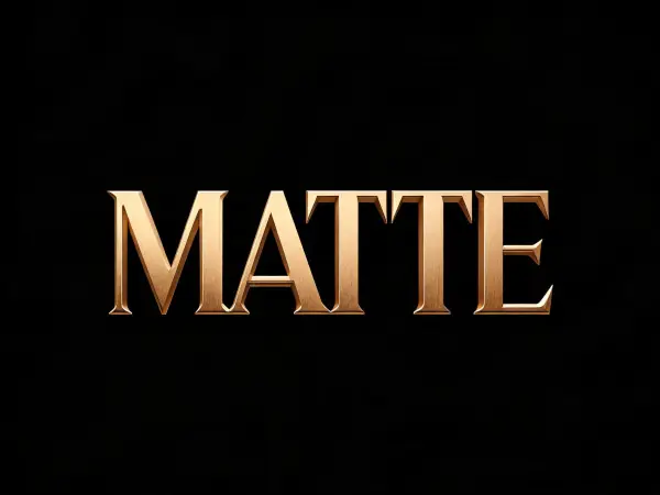 Exemple de lettrage Or mat
