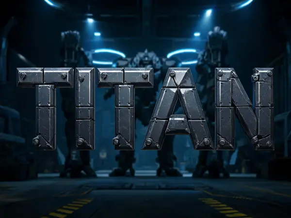 Mecha Armor lettering example