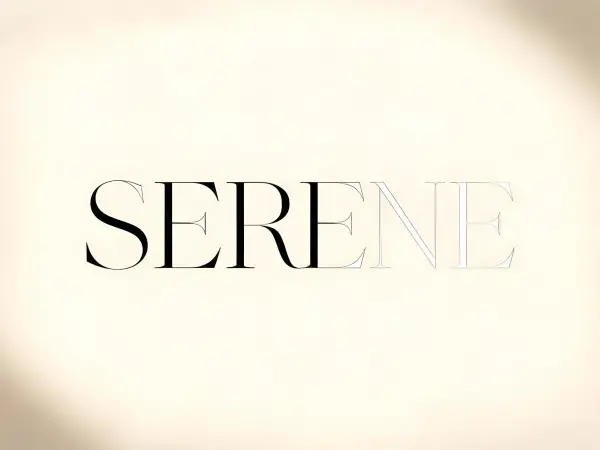 Modern Thin Serif lettering example