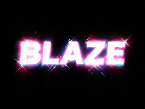 Neon Glow Pulse lettering example