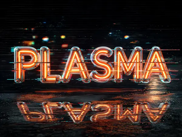 Neon Tube Sign lettering example