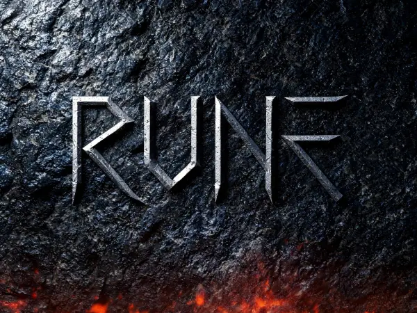 Nordic Rune Symbol lettering example