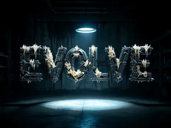 Ossified Metal lettering example