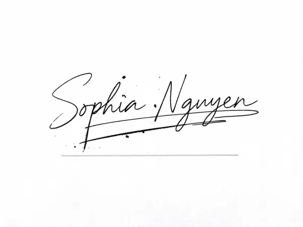 Exemple de lettrage Signature au stylo