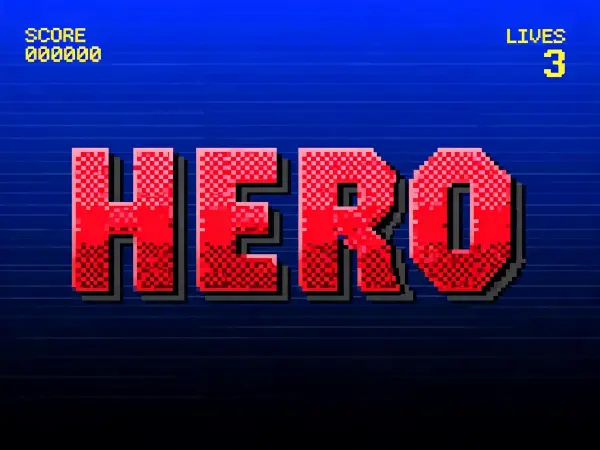 Exemple de lettrage Pixel 16 bits