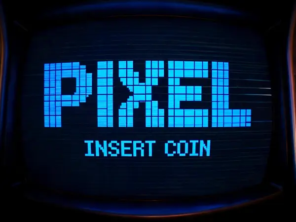 Contoh lettering Piksel Retro