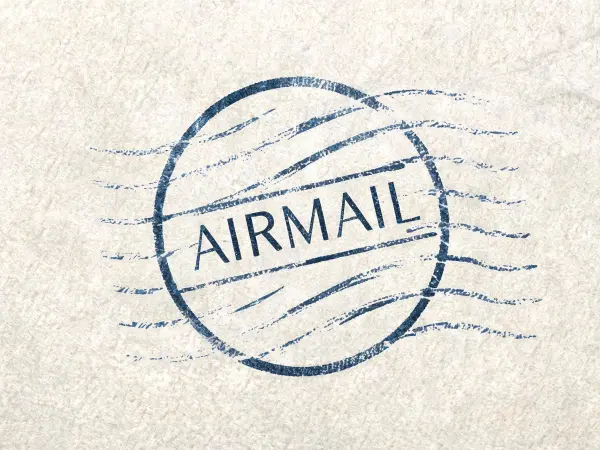 Postal Stamp lettering example