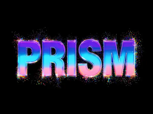 Prismatic Foil lettering example