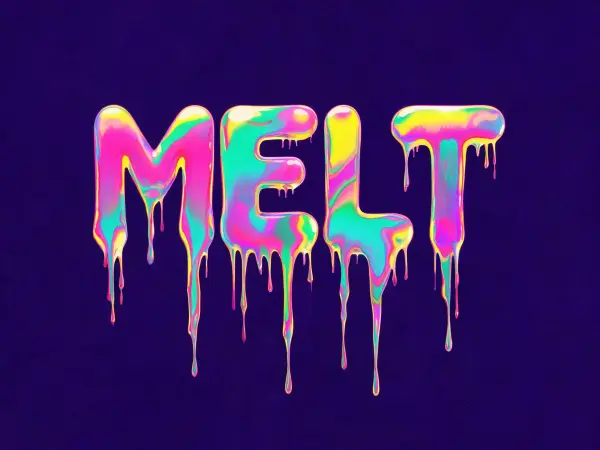 Psychedelic Melt lettering example
