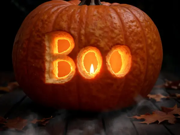 Carved Pumpkin lettering example